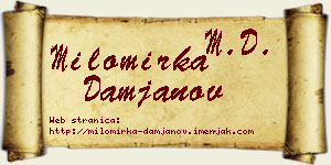 Milomirka Damjanov vizit kartica